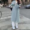 Tooxika New Autumn And Winter Commuter Solid Color Wool Coat For Women Mid-length Lace-up Wool Coat