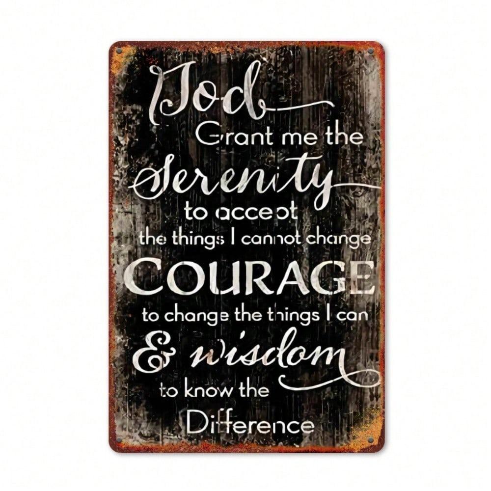 Retro Style Metal Wall Plaque Sign for Home Decor