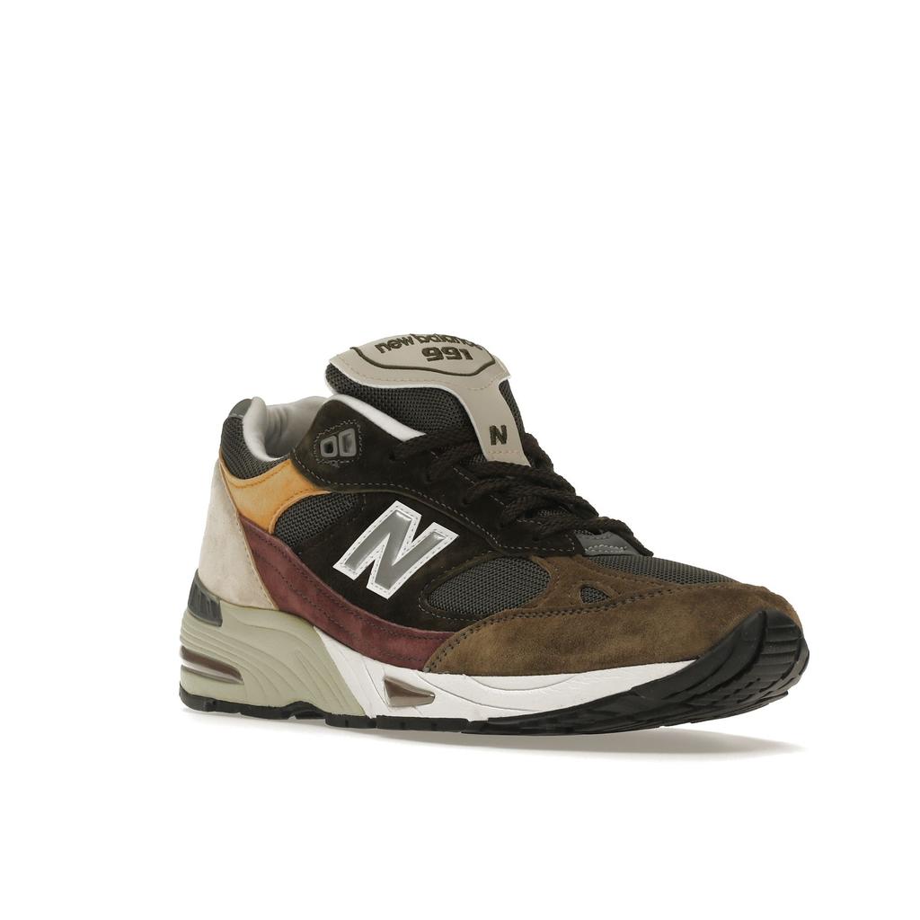 New Balance 991 Made In England Desaturated Men Sneakers Green Olive Burgundy M991GYB