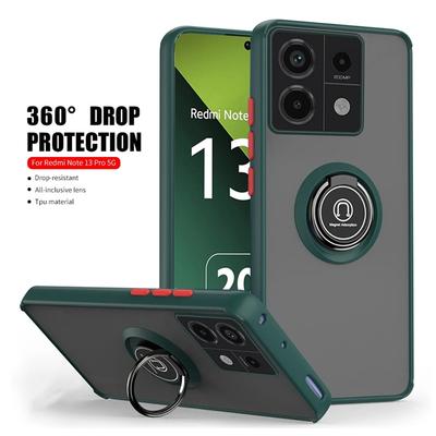 Für Xiaomi Redmi Note 13 Pro Plus 5G 4G Magnetischer Ring Handy Ständer Hülle Redmi 14C 13C 9A Matte Rückseite Redmi Note 14 Pro Plus