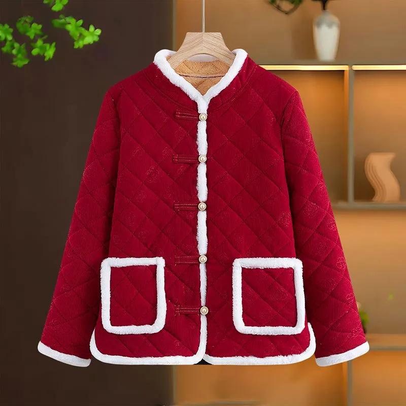 Cotton-padded Jacket Fashion Ladies Autumn and Winter Warm Cotton-padded Jacket Thickened Plus Velvet Casual Jacket Winter Padded Jacket Women