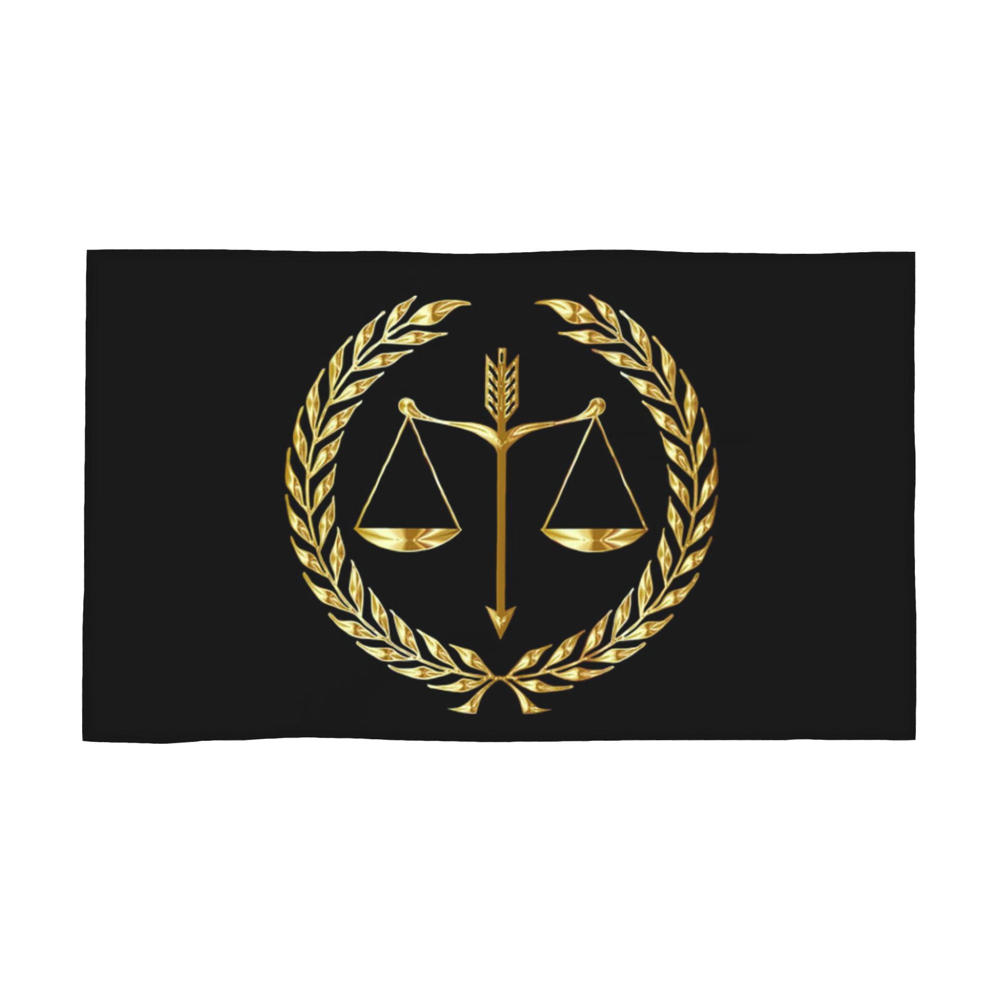 Gold Scales of Justice Law Logo Soft Face Towel Quick Dry Pool Bath Cotton Towels Absorbent Quick W40*H60(CM)