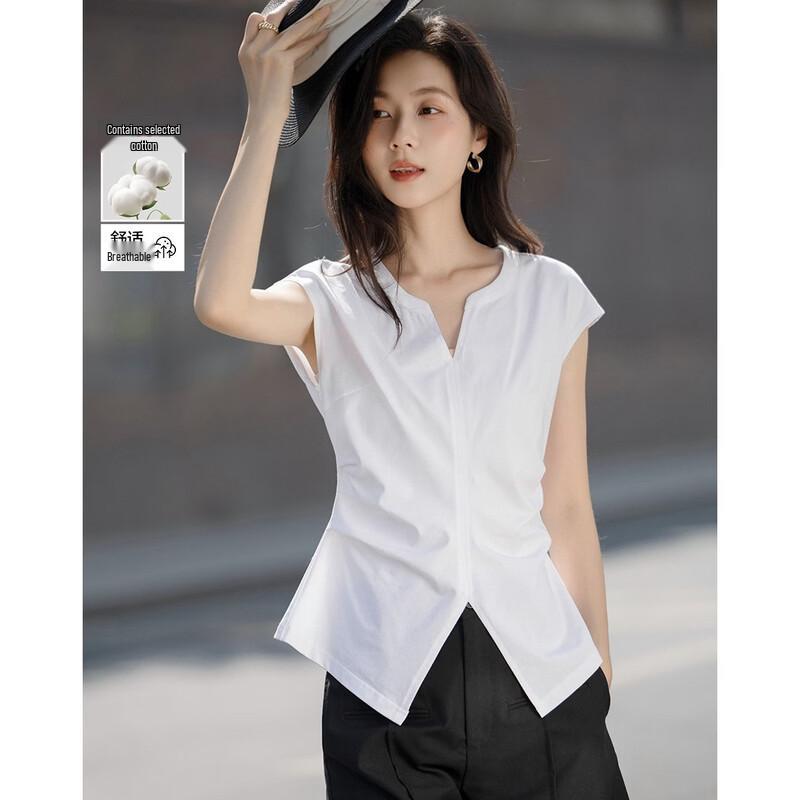 Demana Women s Slim-Fit V-Neck T-Shirt M