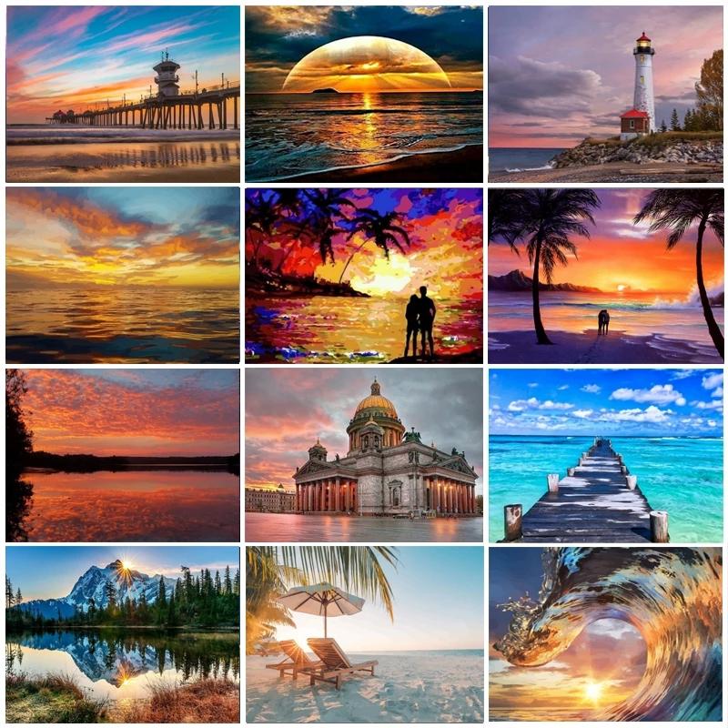 Landschaft Landschaft Leinwand Malerei Romantische Urlaub Paar Bilder Wohnzimmer Schlafzimmer Moderne Wohnkultur Wand Kunst