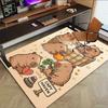 1PC Capybara Circle Non-Slip Floor Carpet Compatible for Office&Living Room&Bedroom&Dining Room - Soft & Pattern, Vibrant Colors-H0332
