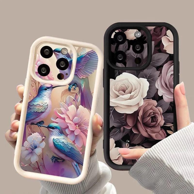 Case for Redmi Note 14 Cases Redmi 12 13 Case Floral Thickened Phone Case for Xiaomi Redmi Note 12 Pro Plus 12S 11 13C 14C Cover