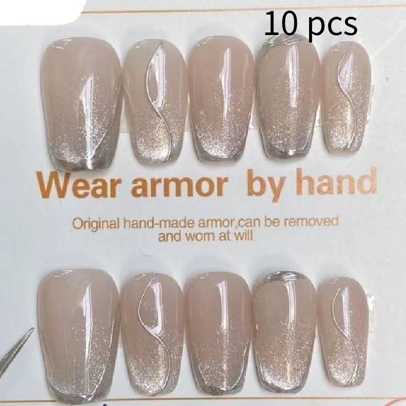 Magic Eye Cat Mirror Powder Manicure Whiter Nail Light Therapy Handmade Nail