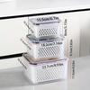 3pcs Plastic Food Storage Container Set with Drainage Basket and Lids-Leakproof,Fridge-Safe,Reusable Kitchen Organizer for Fruits,Vegetables,and Food