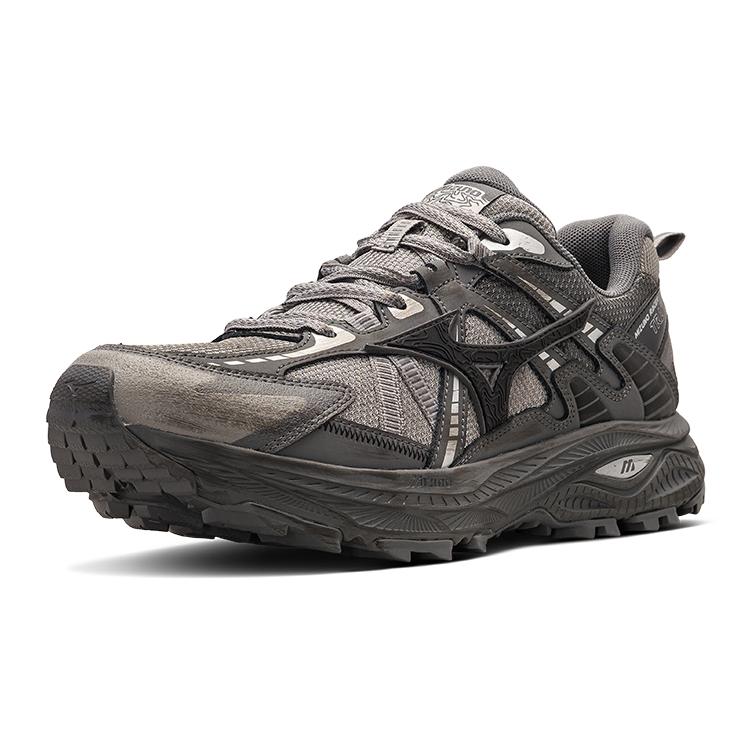 Mizuno Racer Trail Breathable Low top Running Shoes Unisex Gray Black D1GH223811