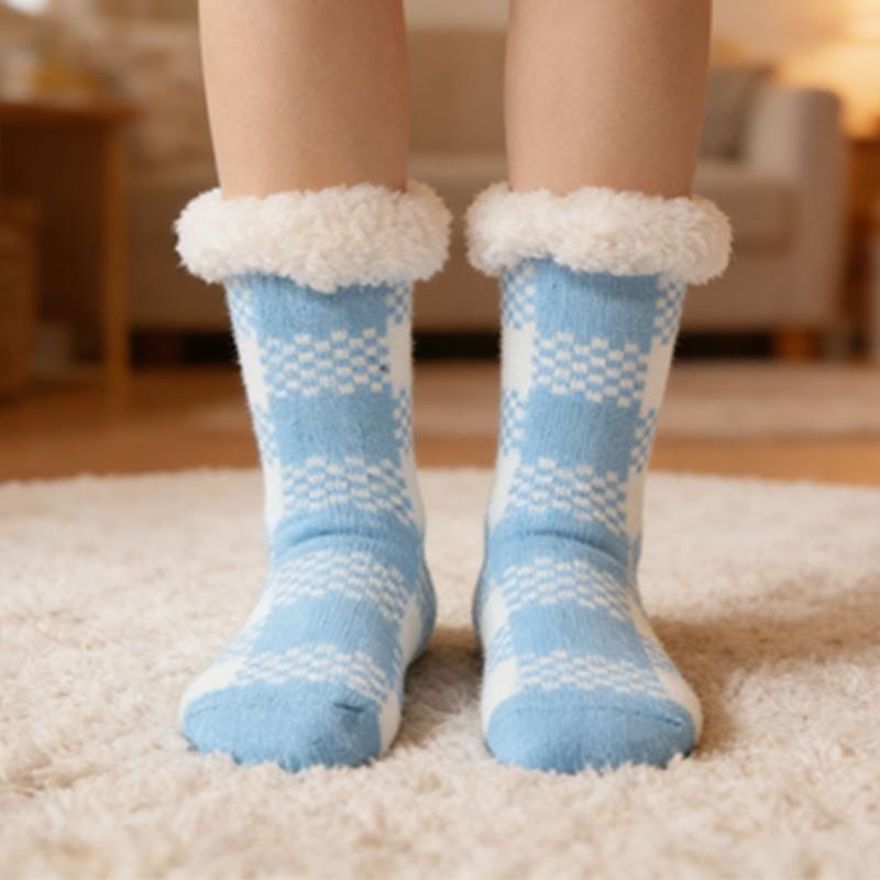 Comfortable Warm Acrylic Floor Socks for Women Offering Insulation and Softness During Winter Home or Office Activity