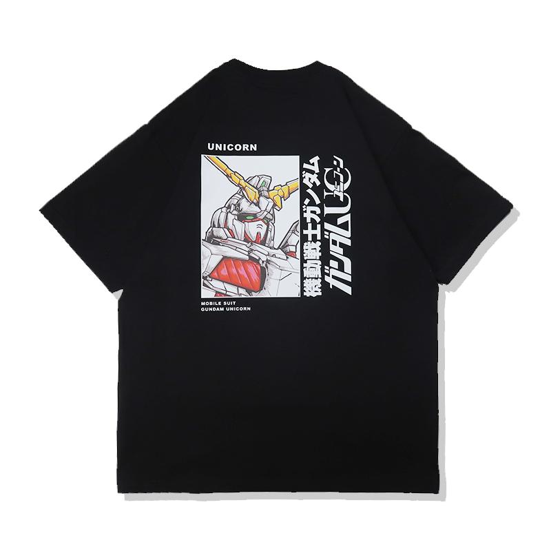 

Gundam Zagu Tshirt Xiaya Mobile Warrior shortsleeved round neck shoulder loose large size cotton halfsleeved tshirt 2026 S