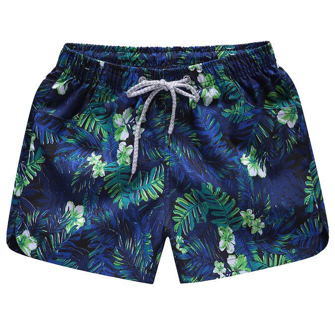 Quick-Dry Couple's Beach Shorts: Men's Breathable Swim Trunks & Women's Casual Printed Shorts