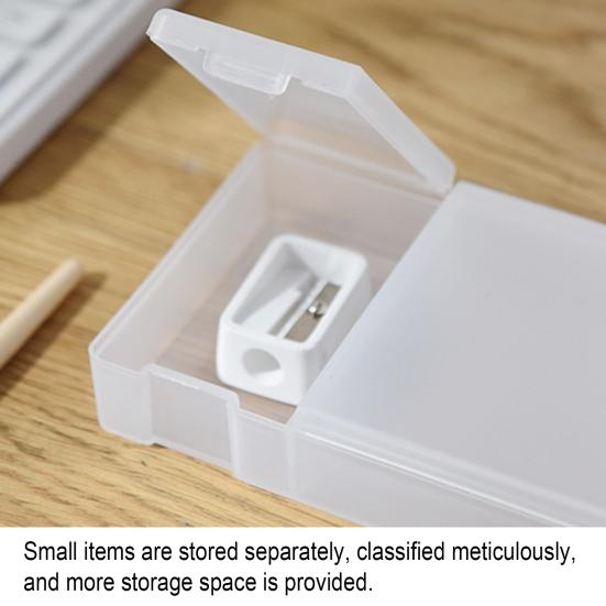 Stationery Box Simple Plastic Pen Storage Case Practical Large Capacity Pen Holder Multifunctional Translucent Pencil Case School Office