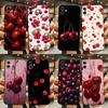 Fruit Cherry Phone Case For iPhone 15,14,13,12,11,Plus,Pro Max,XS,X,XR,SE,Mini,8,7 Soft Silicone Black Cover