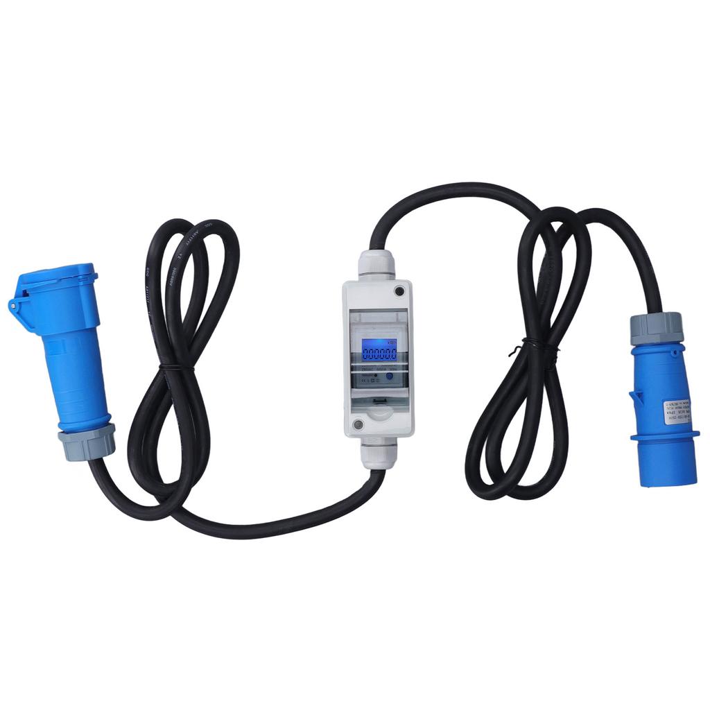 Inteligentní měřič energie 220‑250 V AC samec-samice 3pinový 16 A 220 V AC 5 A 60 A jednofázový 2vodičový napájecí adaptér