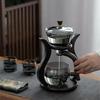 Set da tè in vetro Kung Fu Gocciolamento semiautomatico con infusore Set teiera in vetro Teiera con interruttore magnetico Set tazze da tè Regali di compleanno