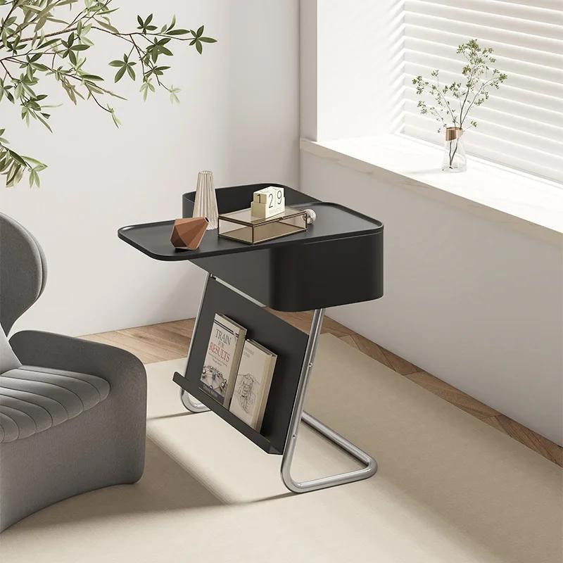 Modern Sofa Side Table Small Square Coffee Tables with Hidden Storage Coffee Tables for Living Room Big Size Interior Furniture