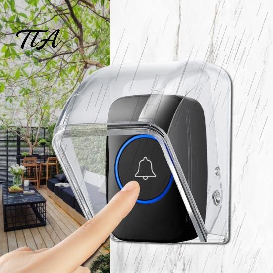 Outdoor Doorbell Shield Weatherproof Cover, Transparent Rain for Wireless Adhesive Cover Outdoor, Waterproof Protective Case Wall Mounted Bell