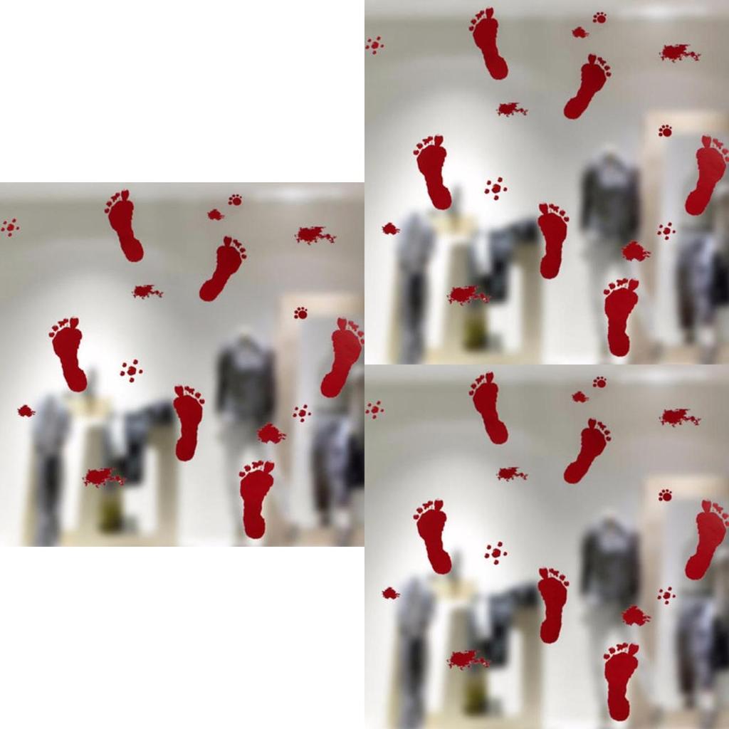 Bloodstained Wall 2017 Stickers Halloween Horror Glass Stickers Blood Decoration