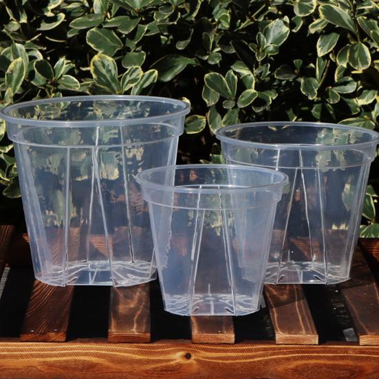 Breathable Flowerpot Transparent PP Blueberry Planter Pot for Phalaenopsis Hydroponics Hot Plants Self-Watering Aerating Plant Pot for Home Garden