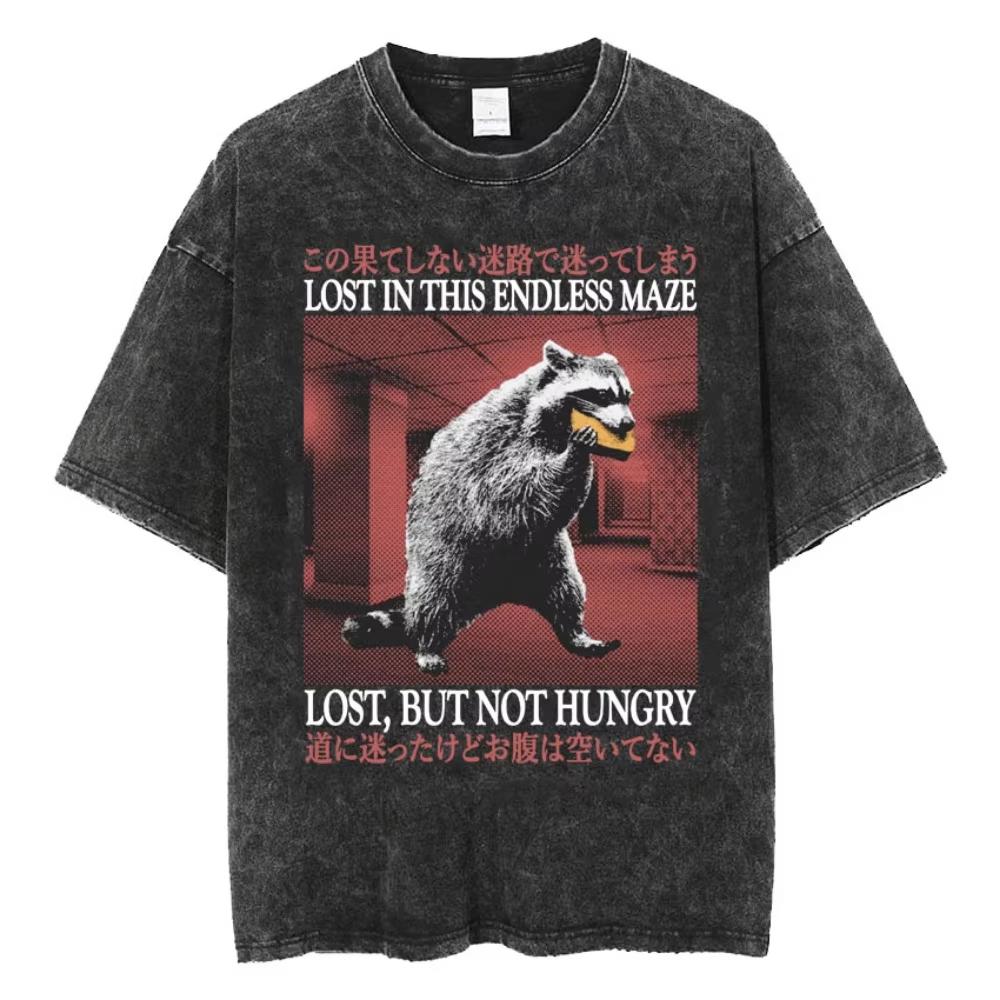 2026 New This Tshirt Presents a Japanese Style and Has a Vintage Washing Effect Making It Suitable for Men To Wear
