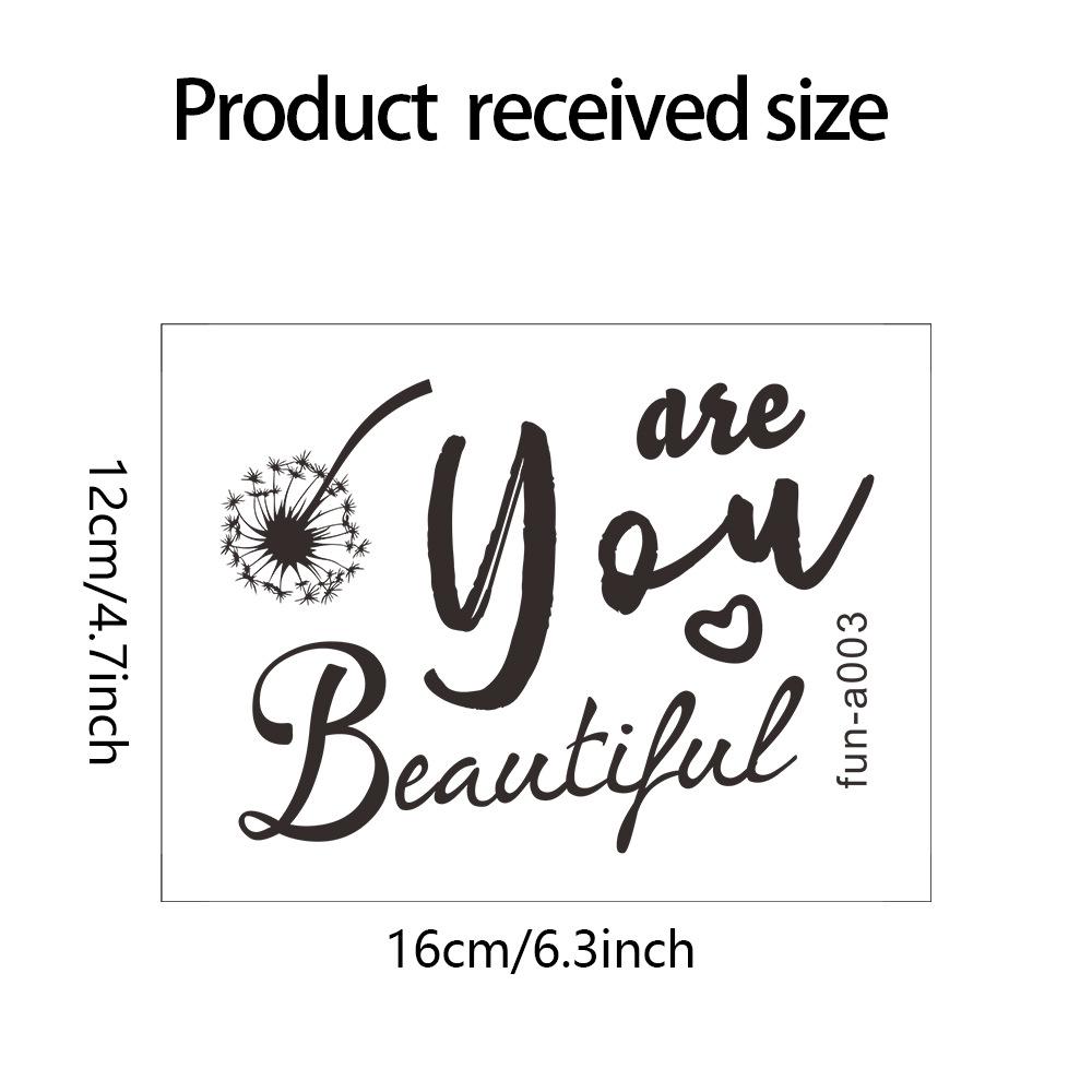 

Английский слоган Love Dandelion Bathroom Bathroom Mirror Beautying Wall Sticker 12*16cm/fun-a003