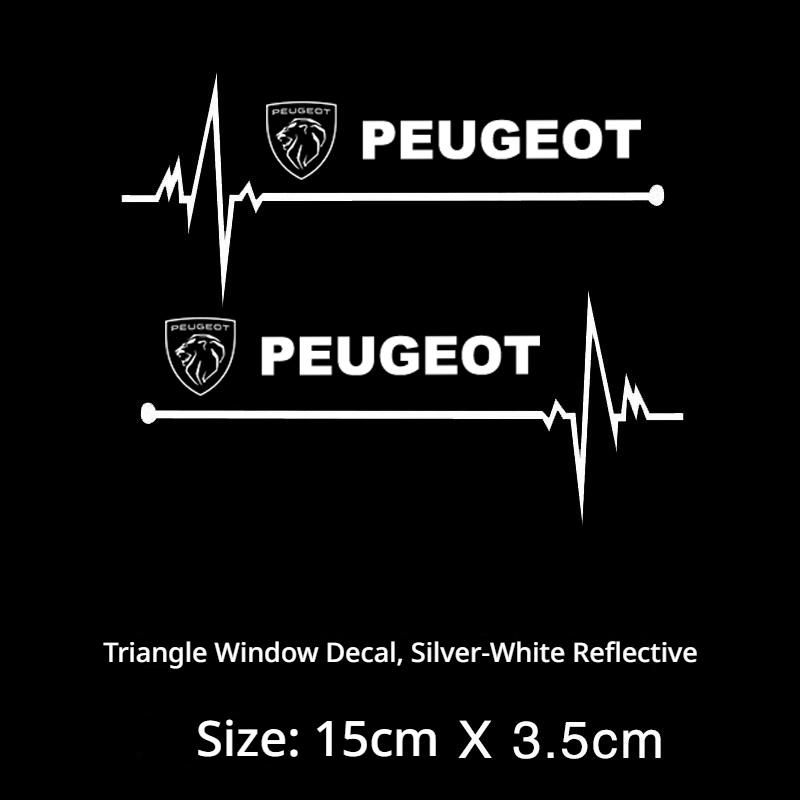 2 car stickers laser reflective decoration suitable for Peugeot 207 208 301 307 308 406 407 408 508 2008 3008 4008 5008 car deco