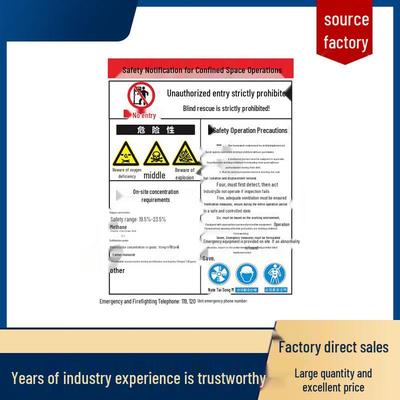 LuKun PVC Limited Space Safety Sign