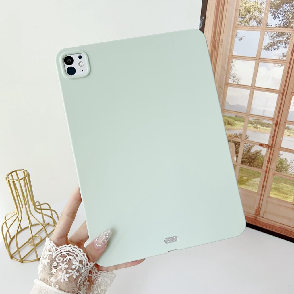 Pro iPad Pro 11 (2024) Pouzdro Soft TPU s povrchem jako kůže pro ochranu tabletu