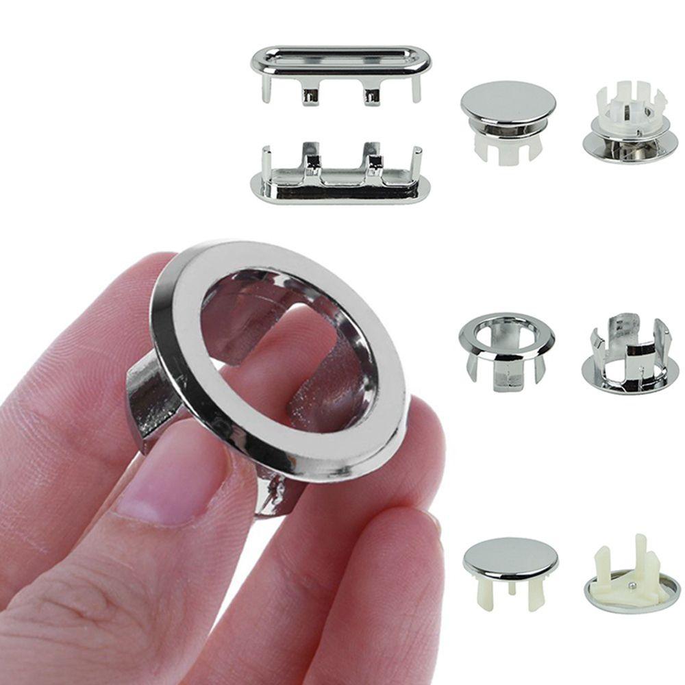 Basin Bathroom Ceramic Basin Sink Round Ring Hollow Overflow Cover Sink Basin Cap Spare Cover