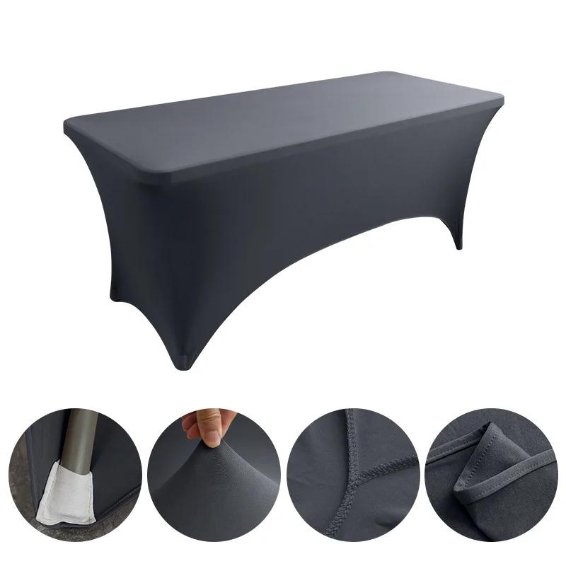 4/5/6/8FT Stretch Spandex Table Cover, Elastic Stretchable Patio Tablecloth Protector for Party Banquet Wedding christmas Events