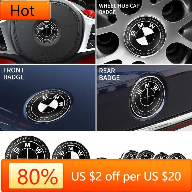 New Hots E60 7pcs 45mm 68mm 74mm 82mm Car Logo Front Hood Emblem rear boot badge for BMW E28 E32 E43 E52 E53 E63 E64 E93 E94 E8
