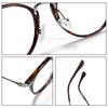 83044tr90 Retro Metal Glasses Frame for Men and Women - Prescription-Ready with Anti-Blue Light Protection.