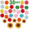 New Embroidery Sticker Sunflower Embroidery Chapter Flower Embroidery Cloth Sticker Clothes Patch Sticker Decorative Cartoon Small Red Flower