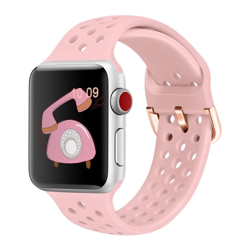 Cinturino in Silicone per Apple Watch Band 45mm 44mm 41mm 42mm 46mm Ultra 2 49mm Sportivo Traspirante Cinturino iWatch 10 9 8 7 6 5 4 SE Correa