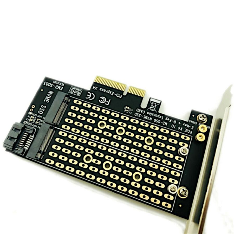 Connect an M.2 NVMe and/or M.2 SATA drive to a desktop computer. Take advantage of NVMe SSD speeds in a desktop computer.