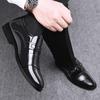 Mirror Leather Shoes Men's Leather Shoes Business Casual Soft Leather Men's Dress Medium Old Dad Leather Shoes Men's