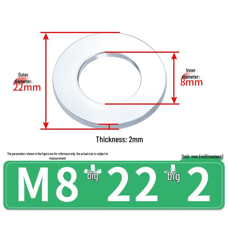 Extra Large Galvanized Metal Flat Washers - Sizes M1.6 to M14