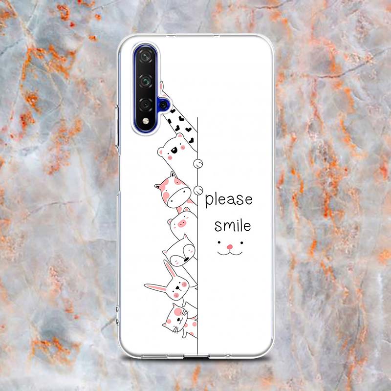Cartoon Animal Giraffe Silicone Cover For Honor 20 20S 20E 8 8A Prime 8X MAX 8C 8S 7A 7C 7S Pro Phone Case