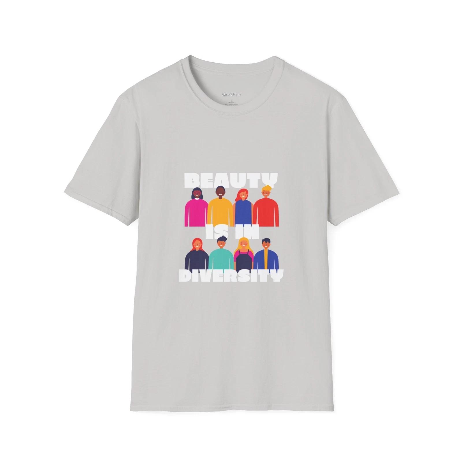 Beauty Is In Diversity T-Shirt, Softstyle Tee for Beauty, Unisex Graphic Top 2XL