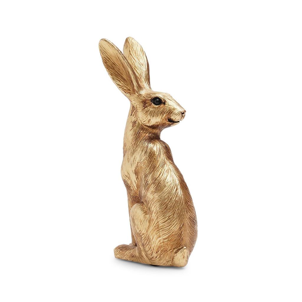 PURE HOME + LIVING Gold Metal Finish Polyresin Rabbit Figurine