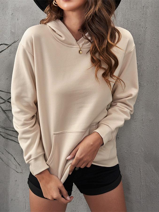 European & American Women's Autumn/Winter Hooded Sweatshirt: Long Sleeve, Loose Fit, Casual Top