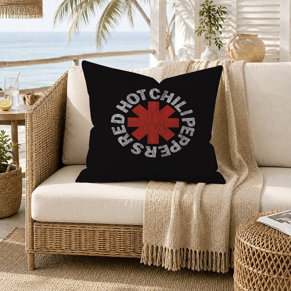 Red Hot CChili Peppers Band Pillow Case for Sofa Living Room Home Office Decor Protective Cover