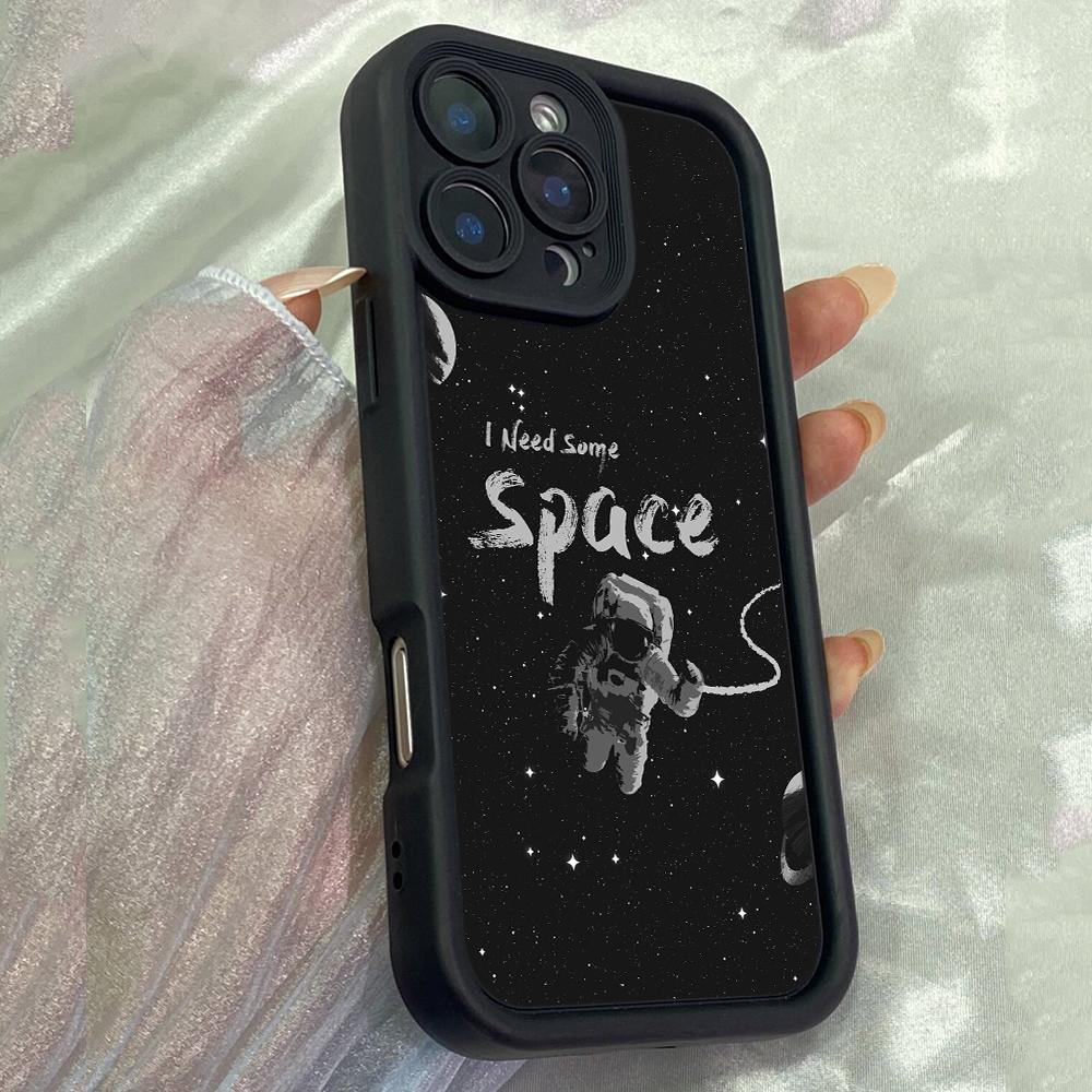 JT290 I Need Some Space Astronaut for iPhone 17 16 15 14 13 12 Pro Max Samsung S26 S25 Ultra A17 A16 A07 A56 A06 A15 Xiaomi 15T Redmi 15c Soft Case