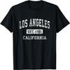 Los Angeles California CA Vintage Established Sports Design T-Shirt