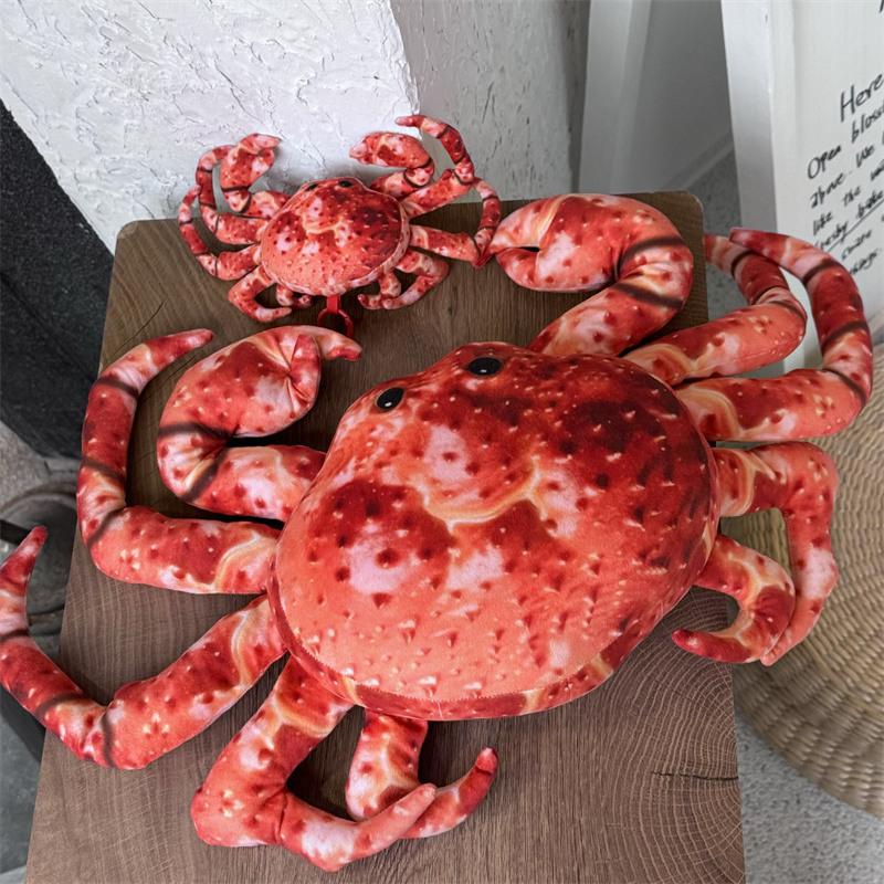Lifelike Crab Plush Toy Soft ReaListic Crab Stuffed Pendant Doll Key Chain Bag Decoration Toys Birthday Gift Christmas Present