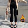 2 Pregnant Women's High-elastic Thickened Velvet Cotton Autumn and Winter Belly Support Pants Casual Pants Flared Pants Outer Pants