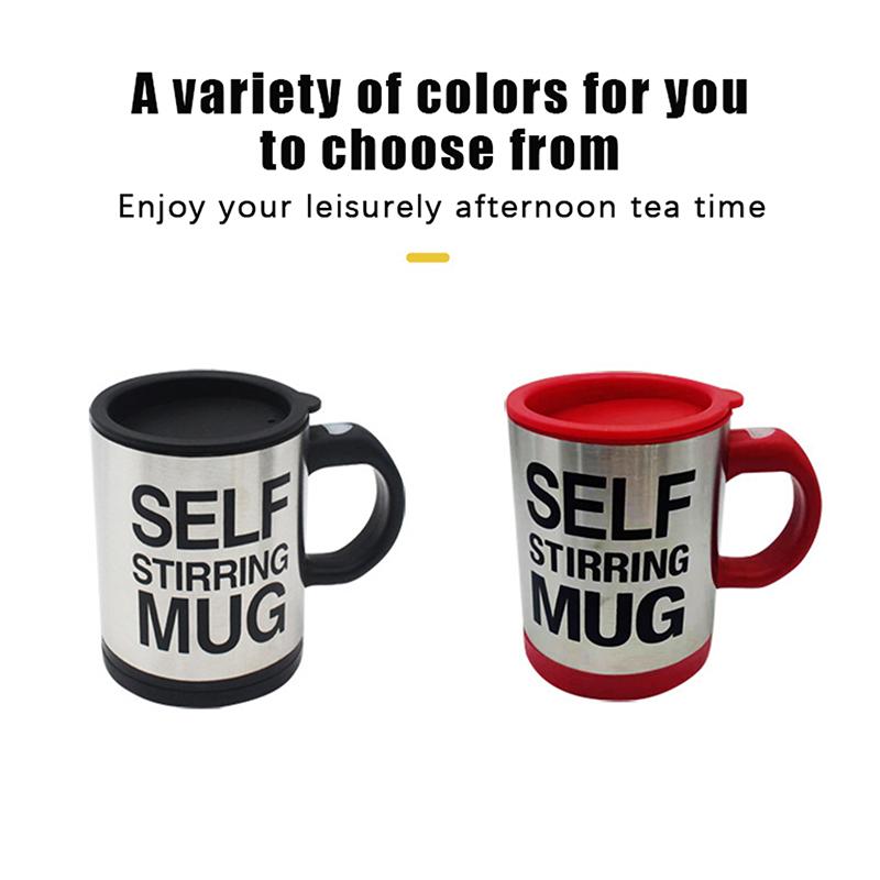 Mug 400Ml Electric Mixing Cup Lazy Automatic Self Stirring Coffee Milk Drink Mug Blender Stainless Steel With Lid Gift Box