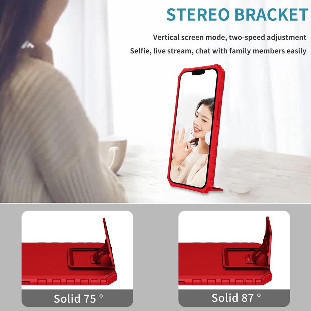 KEYSION Shockproof Case for Xiaomi Redmi A1 10C 10A Push Pull Camera Protection Live Stand Phone Cover for Redmi Note 9 Pro 9S