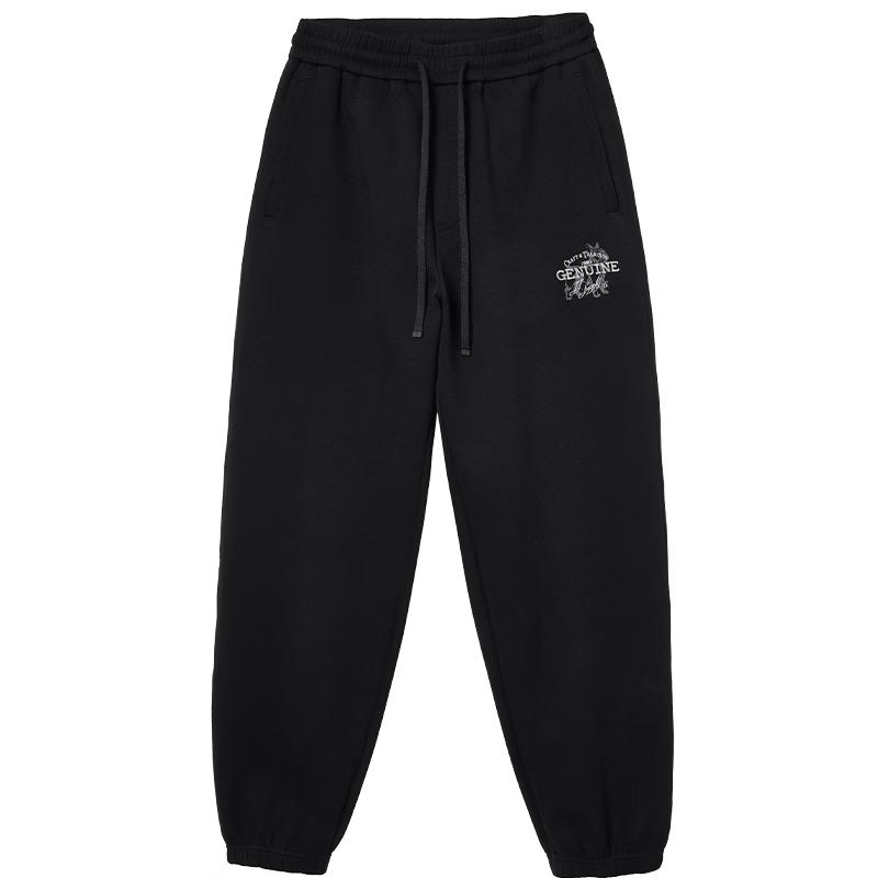 Мужские свободные спортивные штаны JACK&JONES с манжетами 30 чёрный